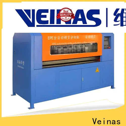 Veinas flexible epe foam sheet cutting machine working video for sale for workshop