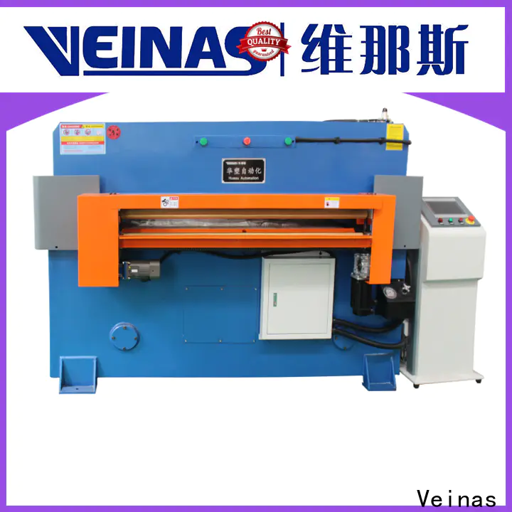 Veinas feeding hydraulic angle cutting machine manufacturer for bag factory